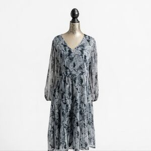 Elegant Navy and White Women's Dress